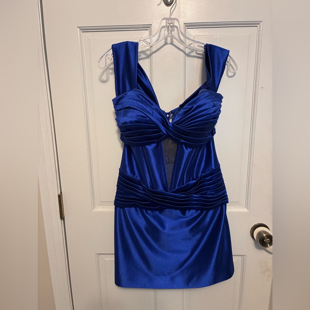 Sherri Hill women’s  cocktail dress, size 14. Blue.